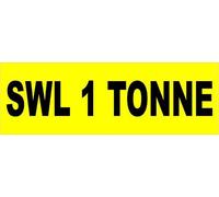 LightningSigns SWL 1 Tonne Warning Sticker/Decals Plant Safety Sign