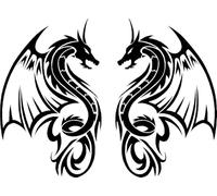LightningSigns Tribal Dragon Car Camper Van Truck Window Stickers LSD23 (Large)