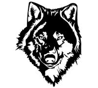 LightningSigns Wolf Head Car,Camper Bike Van Bonnet Window Stickers Decals Large