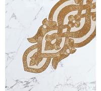 Lightnpro Infinity Table Runner Decorative Handmade Glitter Beads Hand Embroidered for Christmas Easter Wedding Family Party 13 x 36 Inch Gold Ivory