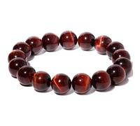 Lightock 12mm Round Beads Stretch Bracelets for Men Women Gem Semi Precious Gemstone Beaded Bracelets 7 Inch Unisex Gifts, L, Stone, tiger eye