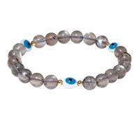 Lightock Evil Eye Bracelets Protection Spiritual Gemstones and Crystals Stretch Beaded Bracelets for Women Energy Good Luck Gifts, M, Stone, moonstone