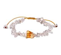 Lightock Irregular Spiritual Raw Stones Bracelets Reiki Crystals Chips Beaded Bracelets for Women Wealth Energy Balance Jewelry, M, Stone, Quartz