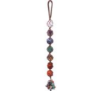 Lightock Reiki 7 Chakra Irregular Spiritual Crystals Decorative Hanging Ornaments Window Decor Wall Hanging Yoga Meditation Decorations (Cube)