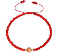 Lightock Reiki Crystals with Citrine Beaded Anklet Spiritual Gemstones Energy Ankle Bracelets for Women Beach Foot Jewelry (Red Agate)