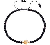 Lightock Reiki Crystals with Citrine Beaded Anklet Spiritual Gemstones Energy Ankle Bracelets for Women Beach Foot Jewelry, M, Stone, Agate