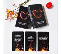 LIGHTOF JUSTICE Burning Heart Love Oracle Cards Deck, Twin Flame Oracle Cards, Oracle Deck Help You Gain Insight into What The Person is Thinking or Trying to Communicate with You