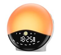 Lightoratory Wake Up Light Sunrise Alarm Clock for Bedrooms, Rechargeable Sound Machine Night Light, 28 Sleep Sounds, 12 Colors, Dual Alarms, White Noise Sound Machine for Baby and Adults