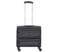LIGHTPAK Business Laptop Overnight Trolley Ronney 600D Nylon Travel Suitcase with 4 Wheels 360°, Charcoal, 44 cm, Case