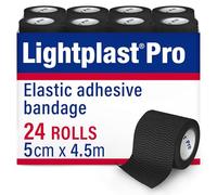 Lightplast Pro EAB Tape with Light to Medium Support for Joints, 5 cm x 4.5 m, Black, 24 Rolls