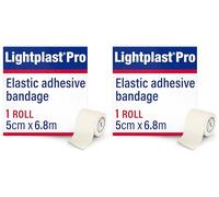 Lightplast Pro EAB Tape with Light to Medium Support for Joints, 5 cm x 6.8 m, White, 1 Roll (Pack of 2)