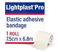 Lightplast Pro EAB Tape with Light to Medium Support for Joints, 7.5 cm x 6.8 m, White, 1 Roll (Pack of 6)