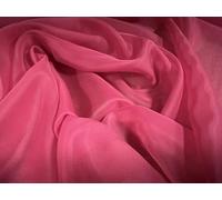 Lightqweight Voile Fabric, per metre - Plain - Cerise Pink