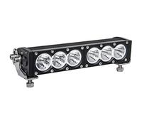 Lightronic 10 Inch 60W 6000K Cool White Super Bright Wide Driving Beam/Flood Beam, Off-Road Single Row LED Light Bar, IP69 Waterproof Rating, 1-Piece