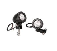 Lightronic Offroad 1.7" Round Motorcycle LED Fog Light Pods, 6000K Cool-White Long Range Spot Beam, Rugged Die-Cast Aluminum Housing, Corrosion Resistant Waterproof, 12V/24V DC, 2-Pack