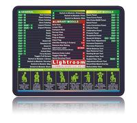 Lightroom Shortcut Key mini Mouse pad Cheat Sheet Small Desk mat Small Mousepad Featuring a Stitched Edge Anti Slip Rubber Base, Suitable for Studying and Working on laptops (10.24x8.27x0.12 in)