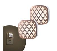 Lights By Night Decorative LED Night Light, Oil-Rubbed Bronze Moroccan Design, Plug-in, Dusk to Dawn Sensor, UL-Certified, Home Decor, Ideal for Bedroom, Bathroom, Kitchen, Hallway, 55164, 2 Pack