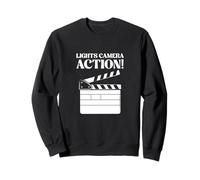 Lights Camera Action! Filmmaker Movie Director Acting Sweatshirt