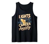 Lights Camera Anxiety Videography Videographer Filmmaker Tank Top