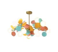 Lights Chandelier Color Lampshade Modern Chandelier Pendant Light G9 Bulb with Color Globe Glass Lampshade Dining Kitchen Island Bedroom Lighting