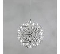 Lights, Chrome Spherical Suspended Metal Gypsophila Pendant Lamp LED Semi-Embedded Ceiling Hanging Light Height Adjustable Set Luminaire Cloakroom Shop Bar Clubhouse Chandelier Lam