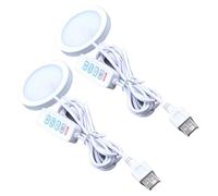 Lights for 3D Printed Box, 3-Mode Adjustable, 2-Piece, Multicolor Lamp Kit, USB Powered Lights, Safe Function, for Home Decor, Craft Display, Cabinet Lighting Related Keywords: