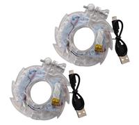 Lights for Bicycle Spokes, Rechargeable LED Lighting Seven Colours - 2 Pieces USB Torch for Bicycle Wheels, for Mountain Bike, Road, Hiking, Camping, Adults and