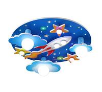 Lights for E27 Spacecraft Ceiling Lights Creative Star Moon 's Room Lamp Boys and Girls Rooms Energy Eye Care Light Dining Room Living Room Bedroom Chandelier