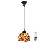 Lights For Living Room Bed Chandelier, Tiffany Pendant, Vintage Glass Chandeliers, E27 Ceiling, Pendant Fixture Kitchen Dining Hallway, Adjustable Height, with LE