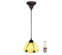 Lights For Living Room Bed Chandelier, Tiffany Pendant, Vintage Glass Chandeliers, E27 Ceiling, Pendant Fixture Kitchen Dining Hallway, Adjustable Height, with LE