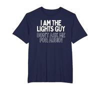 Lights Guy Music Stage Crew Light Technician Gaffer Matching T-Shirt, Men's Big and Tall, Navy Blue, 4X Tall