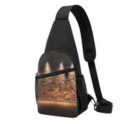 Lights hit The Brick Wall Printed Sling Backpacks Casual Crossbody Shoulder Bag Chest Pack for Men Women