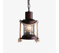 Lights, LED Retro Nostalgic Hemp Rope Chandelier Iron Small Pendant Light Holder Single Head Ceiling Hanging Lamp Cafe Corridor Decorat Lighting Fixture