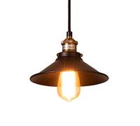 Lights, LED Single Head Hanging Retro Industrial Wrought Iron Chandelier Metal Shade Ceiling Light Pendant Lamp Compatible with Restaurant Bar Decor Mo