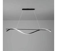 Lights Modern Led Chandelier, Linear Metal Light, Spiral Long Strip Hanging Lamp, Dining Room(Tri-Color Light)/Tricolor Light