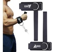 Lights Mountain Adjustable Wrist Cuffs Weight Lifting Straps with Sliding D-Ring - Heavy Duty Gym Attachments for Cable Machines, Pull Downs, Triceps & Biceps Training