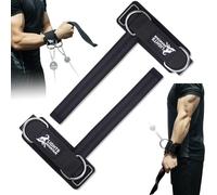 Lights Mountain Weight Lifting Straps with Cuffed Sliding Dual D-Rings - Wrist Cuffs for Gym Cable Workout, Strength & Support