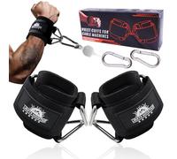 Lights Mountain Wrist Cuffs for Cable Machines - 7mm Neoprene Thick Padding with Welded Triangle Ring - Adjustable Size, M & L Options - Perfect for Lateral Raises, Arm & Shoulder Workouts