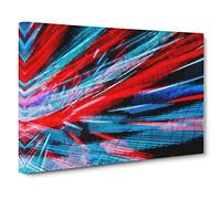 Lights Of Santa Monica Pier Canvas Print | Gallery Wrapped 30mm Frame Wall Art | 24x16 inches | Ready to Hang | Abstract Christmas Picture | Living Room Bedroom Lounge Office