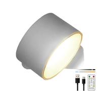 Lights of Sweden Wall Lights - 3 Color Temperatures, Lightsof Sweden Infinity Wall Lamp, Wall Mounted Sconces Rechargeable, Wall Mounted Battery Operated Light, Living Room Gadgets (C)