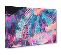 Lights Of The Fair Canvas Print | Gallery Wrapped 30mm Frame Wall Art | 30x20 inches | Ready to Hang | Abstract Picture | Living Room Bedroom Lounge Office