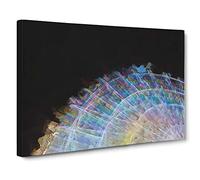Lights of the Ferris Wheel Canvas Print | Gallery Wrapped 30mm Frame Wall Art | 30x20 inches | Ready to Hang | Abstract Picture | Living Room Bedroom Lounge Office