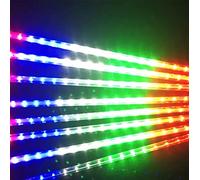 Lights String Indoor Meteor Shower Rain Light 30cm-8tube Decorative Waterproof Falling Snowfall Lights Icicle Raindrop for Party Wedding Garden Christmas, Multicolor