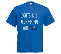 Lights Will Guide You Home Wedding Vows Cold Play Gavin and Stacey Nessa Wales Welsh Mens Premium Funny Tshirt top Novelty Gift Present dad Husband boy Blue