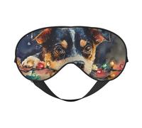 Lights with Dogs Print Sleep Mask with Adjustable Strap, Comfortable Eye Cover for Travel, Yoga, Napping, Sleeping & Relaxation