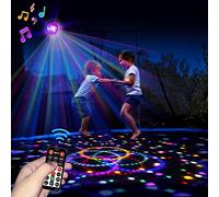 Lights with Music, Large Size 9 Colors LED Lights with Remote Control for Trampoline 16FT 15FT 14FT 12FT 10FT, Sync up to Music for Kids Adults