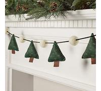 Lights4fun 1.3m Christmas Tree Felt Garland Decoration Indoor Use