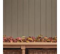 Lights4Fun 1.5m Autumn Winter Pre-Lit Garland with 50 Warm White LEDs - Faux Foliage in Burgundy, Plum and Rust - Battery Operated Seasonal Decoration for Mantels and Sheltered Areas