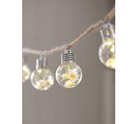 Lights4fun Set of 10 LED Festoon Lights with Daisy Flower Decoration, Spring Fairy Lights for Garden Parties, Bedroom Décor & Seasonal Styling