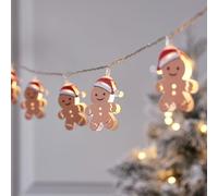 Lights4fun 10 Nostalgic Christmas LED Gingerbread String Lights